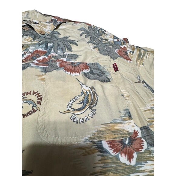 Vintage RARE Unique Tommy Bahama Hawaiian Swordfish Logo Camp Shirt Men’s XL - Picture 5 of 14